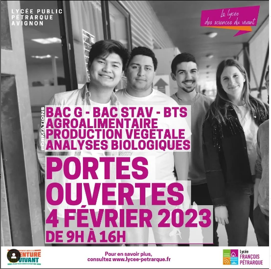 Journée Portes Ouvertes lycée F. Pétrarque – 4 février 2023